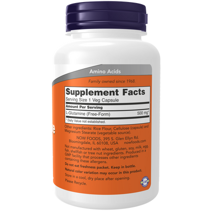 L- Glutamina 500 mg 120 VCAPS/ L-Glutamine 500 mg