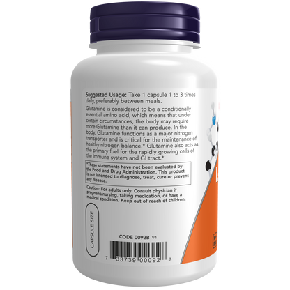 L- Glutamina 500 mg 120 VCAPS/ L-Glutamine 500 mg