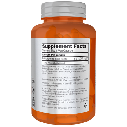 L-Glutamina, Doble Fuerza 1000 mg (120 Veg Caps) / L-Glutamine, Double Strength 1000 mg