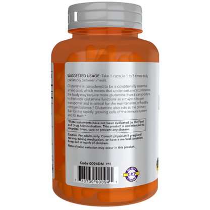 L-Glutamina, Doble Fuerza 1000 mg (120 Veg Caps) / L-Glutamine, Double Strength 1000 mg