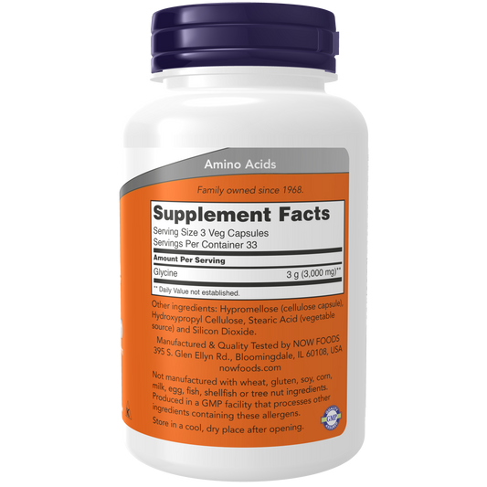 Glicina 1000 mg (100 VegCaps)/ Glycine 1000 mg