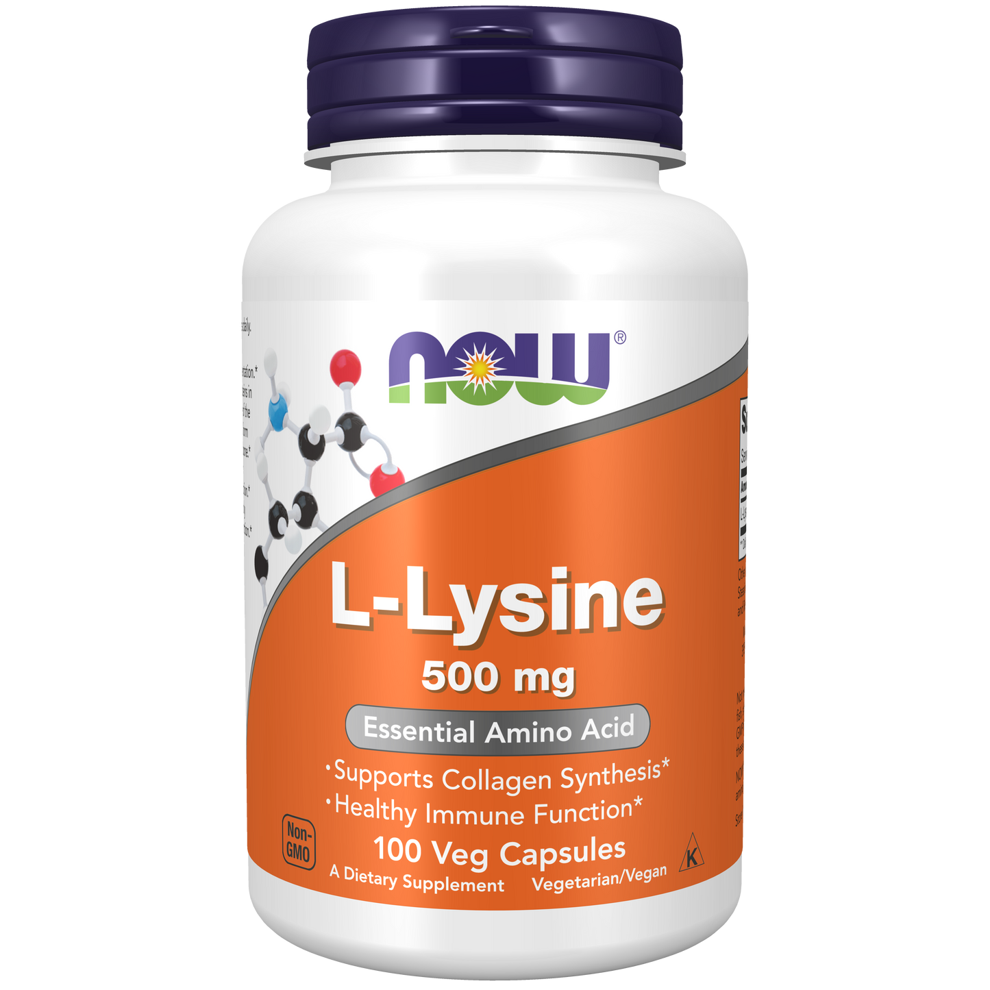 L-Lisina 500 mg 100 VEG CAPS / L-Lysine 500 mg