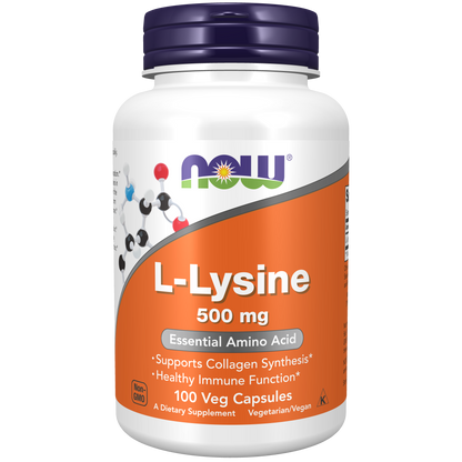 L-Lisina 500 mg 100 VEG CAPS / L-Lysine 500 mg