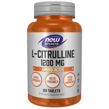 L-citrulina, tabletas extra fuertes 1200 mg / L-citrulline 1200 mg (120 tabs) NOW