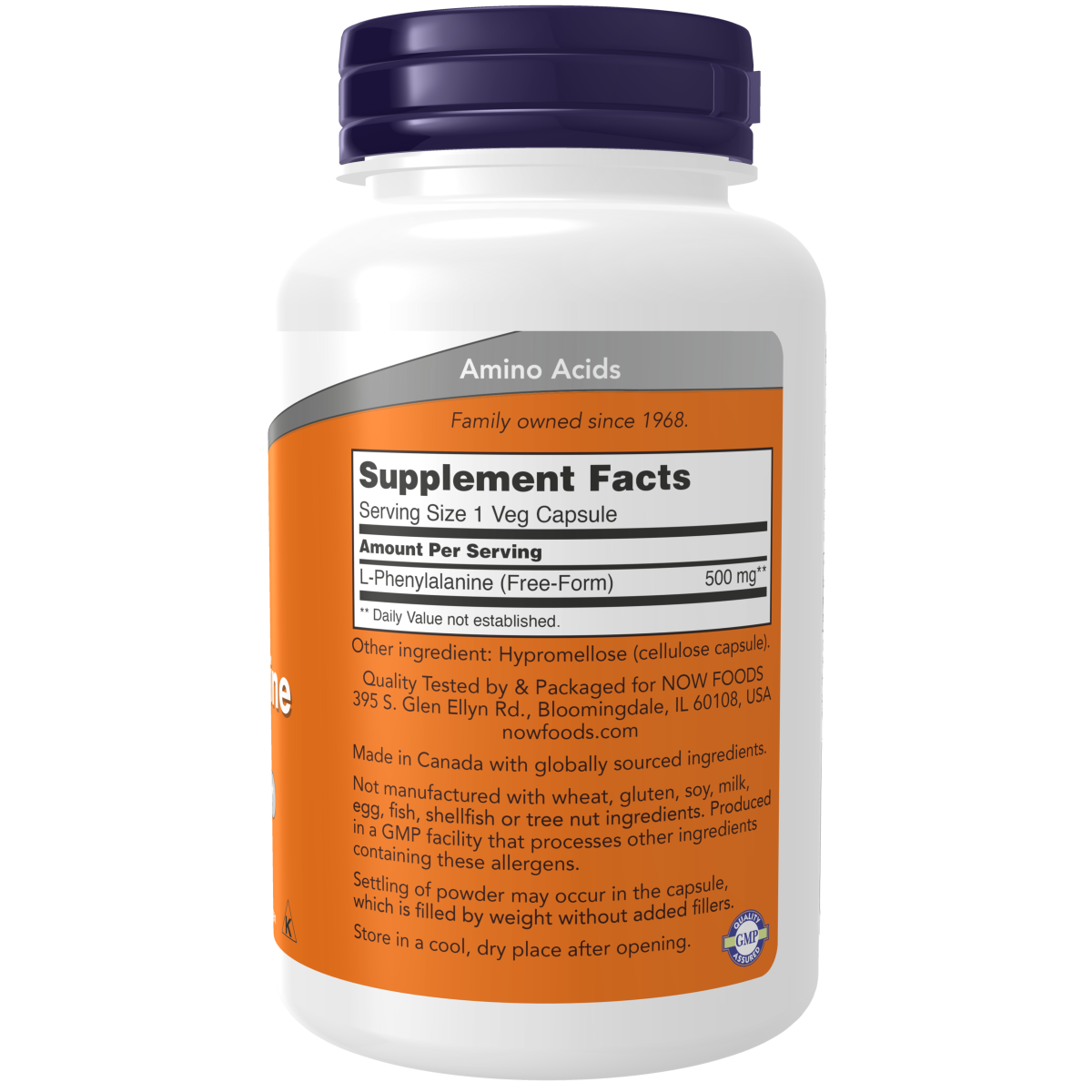 L-fenilalanina 500 mg (120 VCAPS) / L-Phenylalanine 500 mg