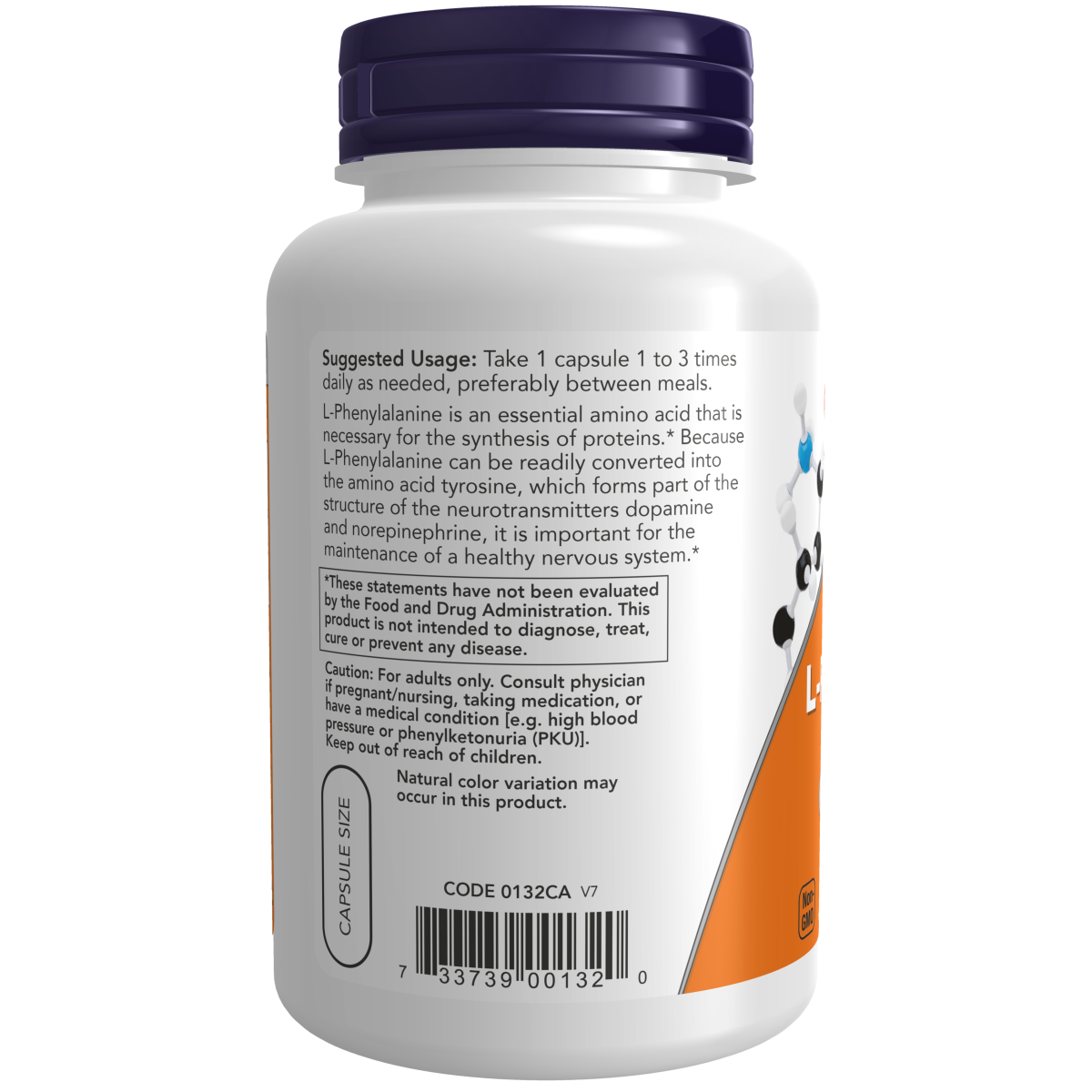 L-fenilalanina 500 mg (120 VCAPS) / L-Phenylalanine 500 mg