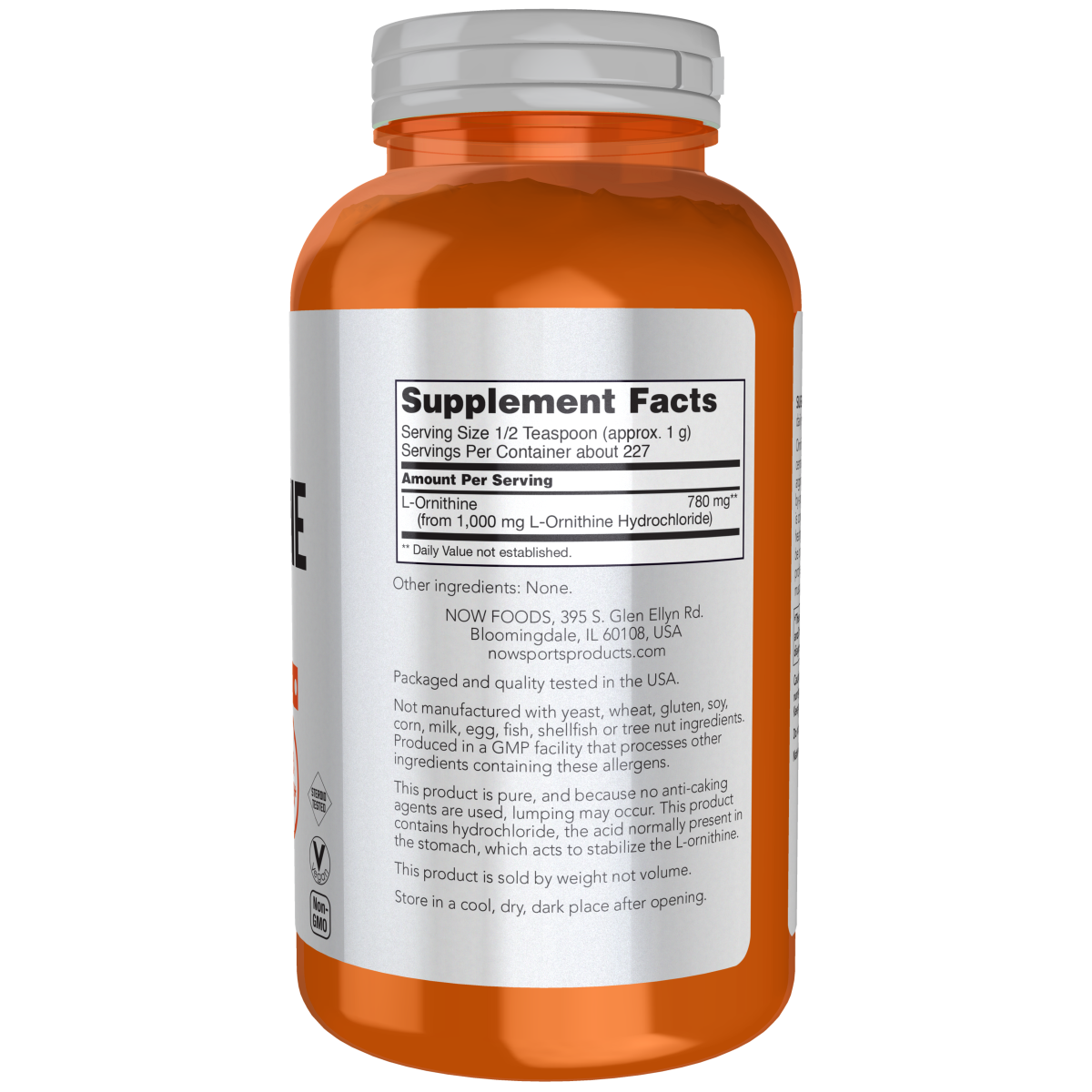 L-Ornitina 780mg en Polvo (8oz) /L- Ornithine Powder
