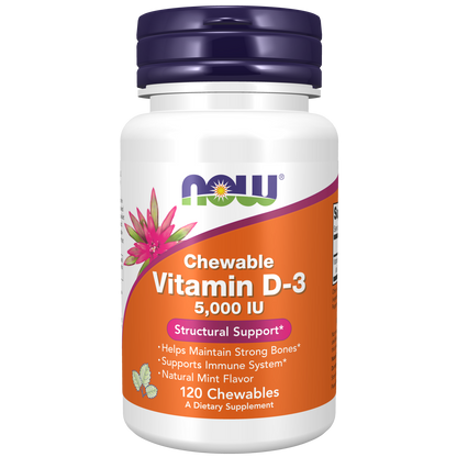 Vitamin D-3 5000 IU (120 Masticables) /Chewables