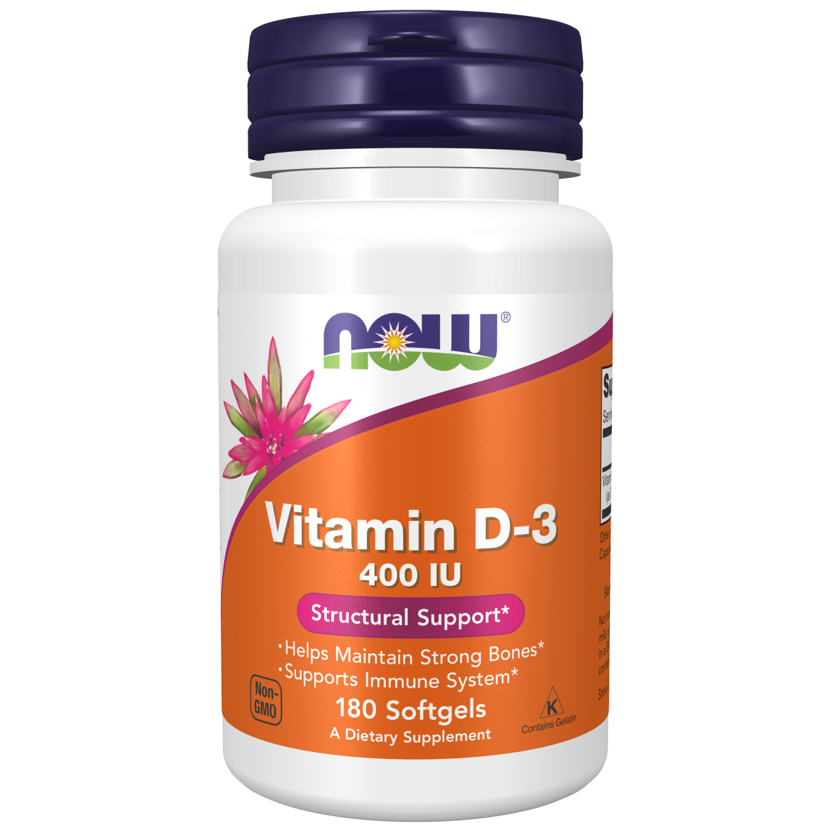 Vitamina D-3 400 IU (180 Softgels) / Vitamin D-3 400 IU