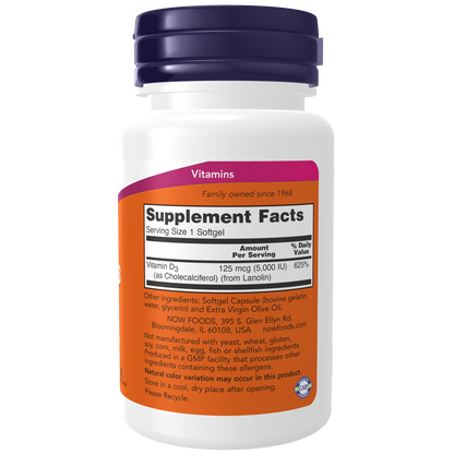 Vitamina D-3 5000 IU (120 softgels) / Vitamin D3 5000 IU