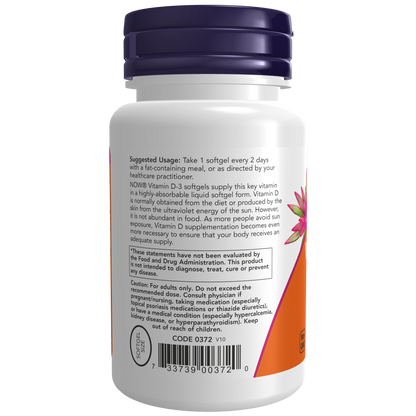 Vitamina D-3 5000 IU (120 softgels) / Vitamin D3 5000 IU