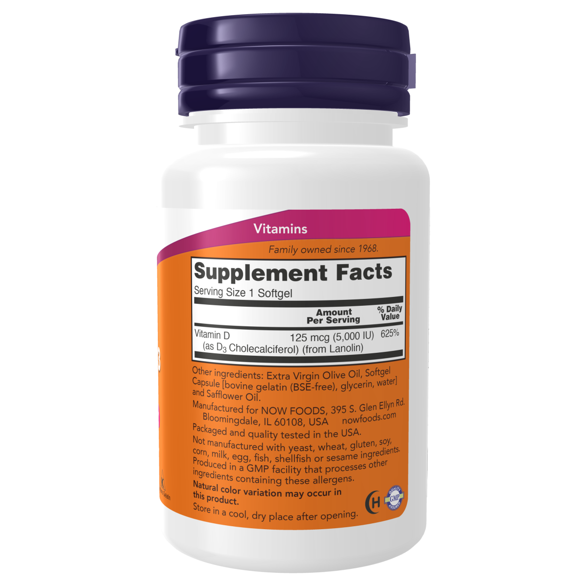 Vitamin D3 5000 IU (30 Softgels)