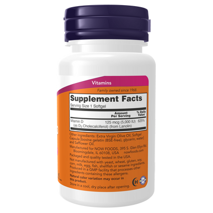 Vitamin D3 5000 IU (30 Softgels)