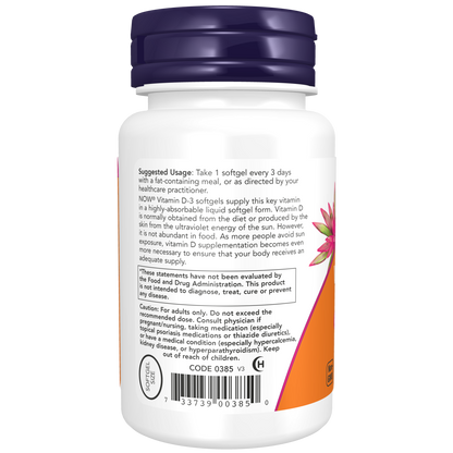 Vitamina D-3 10.000 UI (240 Cápsulas blandas) / Vitamin D-3 10.000 IU (240 softgels)