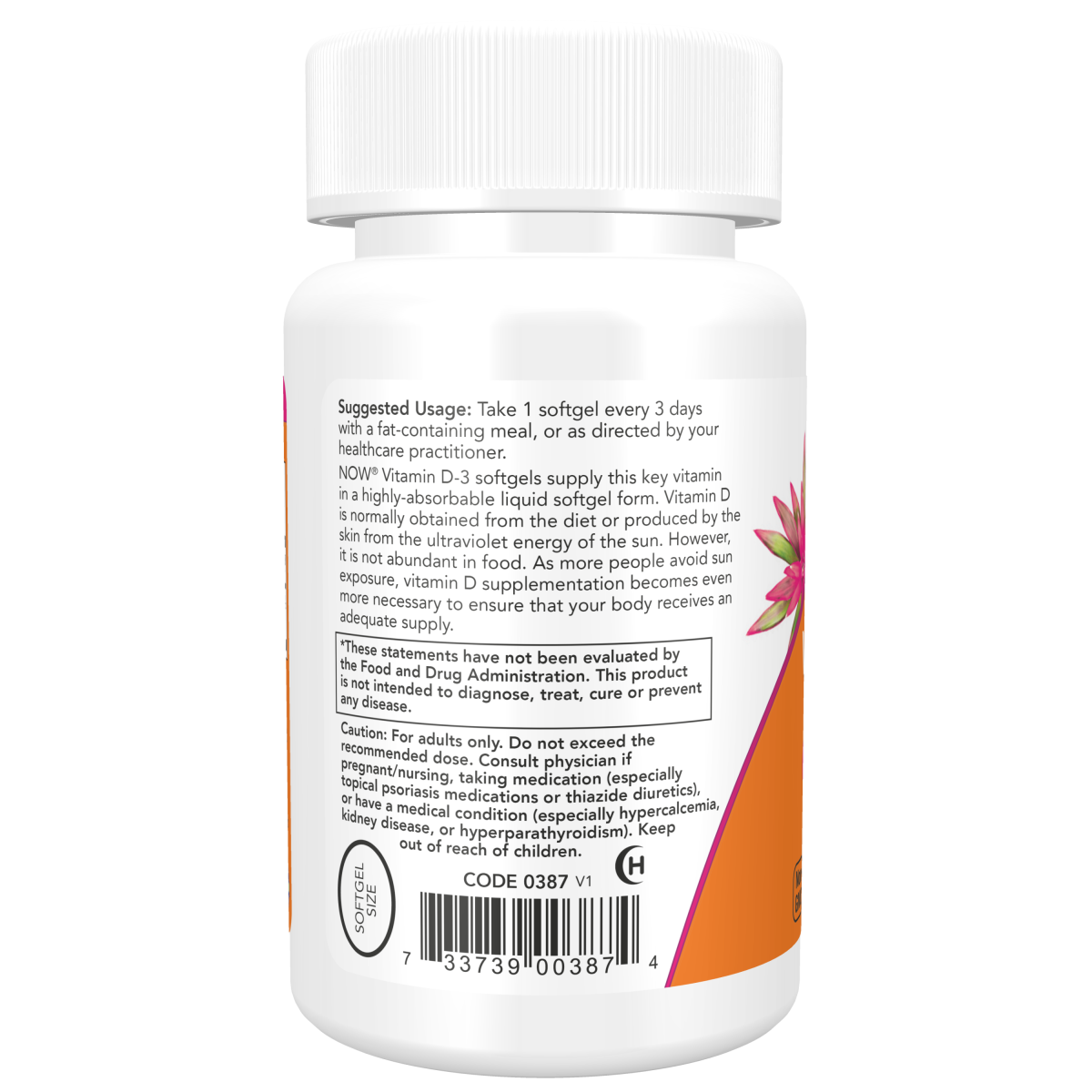 Vitamina D3 10,000 UI (30 softgels) / Vitamin D3 10,000 IU - 30 Softgels