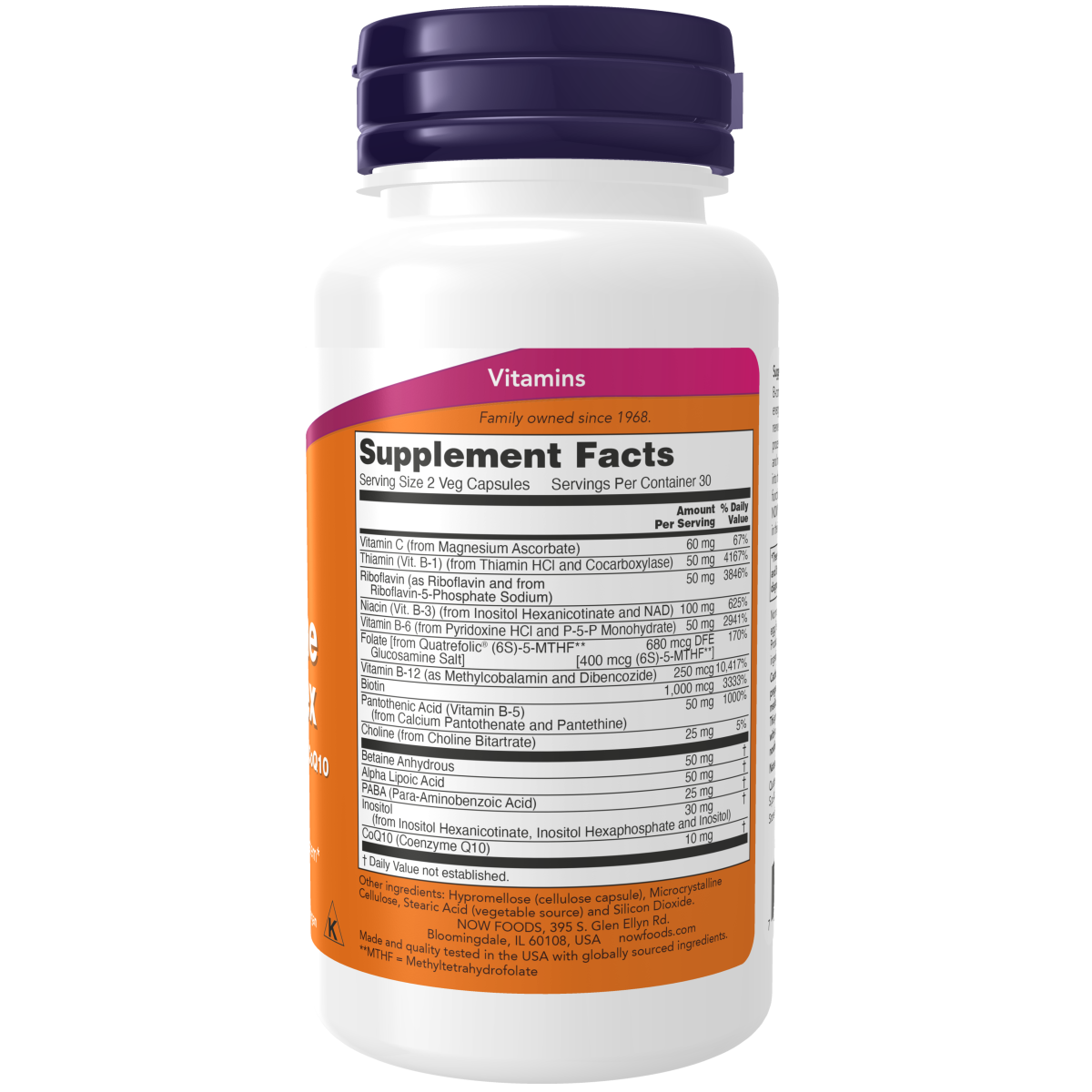Complejo B de Co-Enzima (60 Veg Caps)/ B-Complex Veg Capsules