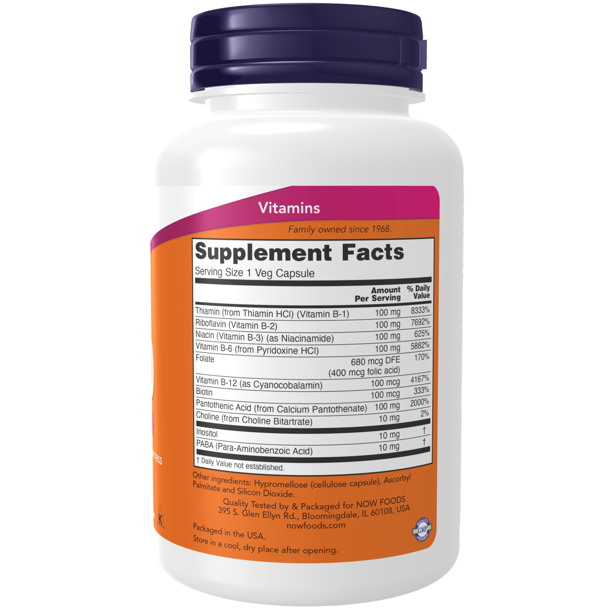 Vitamina B-100 (100 Veg Caps)/ Vitamin B-100