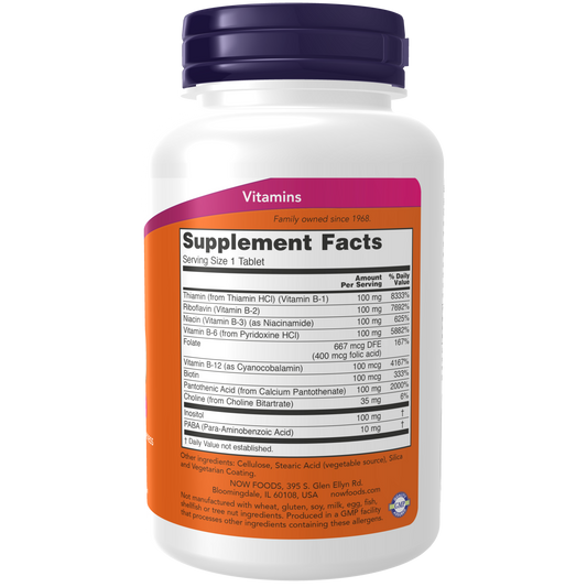 Vitamin B-100 Sustained Release (100 Tablets) (liberacion sostenida)