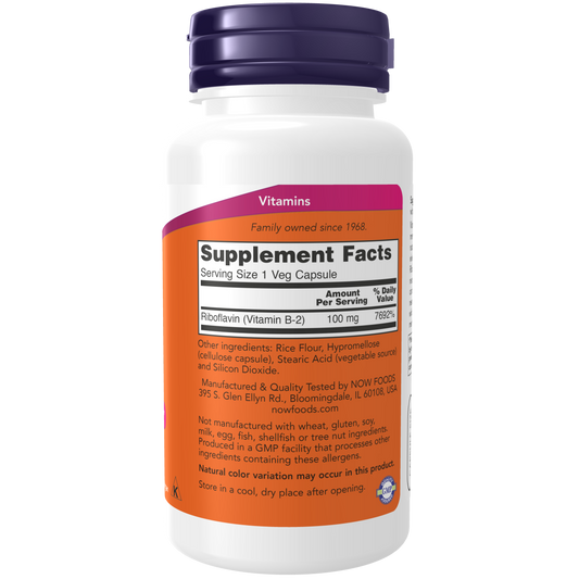 Vitamina B-2 100 mg (100 Veg Caps)