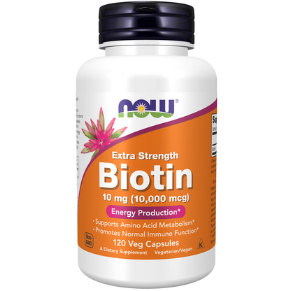 Biotin 10 mg (10,000 mcg) 120 Veg Caps / Biotina10 mg (10,000 mcg)
