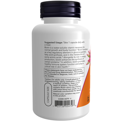 Biotin 10 mg (10,000 mcg) 120 Veg Caps / Biotina10 mg (10,000 mcg)