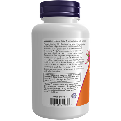 Pantethine 600 mg (60 Softgels)/ Pantetina