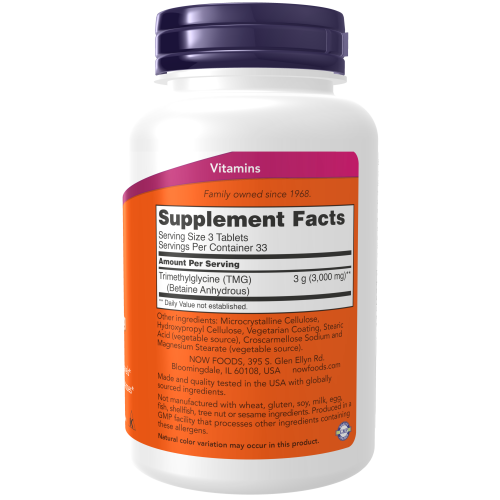 TMG Betaína 1.000 mg (100 TAB) /TMG Betaine 1,000 mg Tablet
