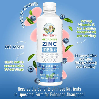 Zinc Liposomal Megadosis 426 ml / Zinc Liposomal, Blueberry, (15.22oz)