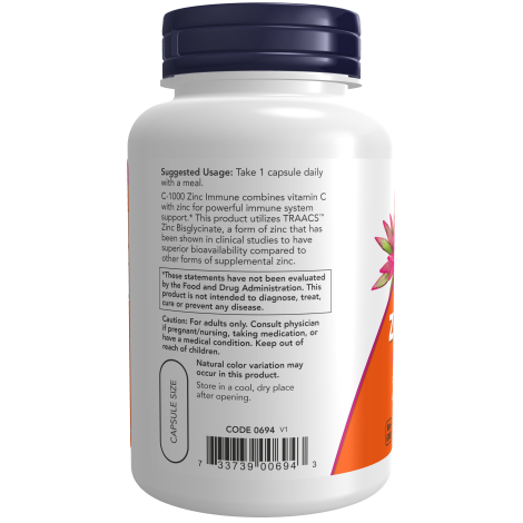 Inmune  Vit C-1000  & Zinc(90 VegCaps) / Immune Vit C-1000 & ZINC