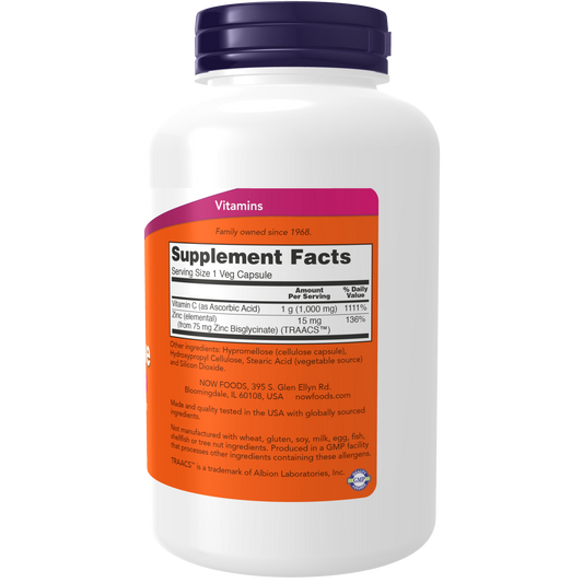 Inmune  Vit C-1000  & Zinc (180 Veg Caps) / Immune Vit C-1000 & ZINC