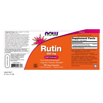Rutina 450mg (100 VegCaps)/ Rutin 450 mg