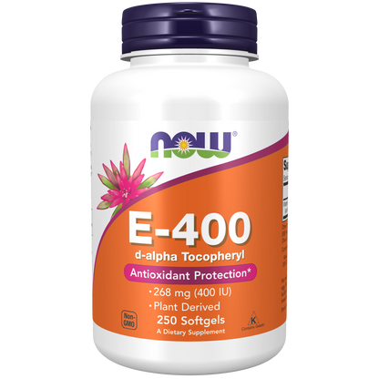 Vitamina E-400 D-Alfa Tocoferil (250 Softgels) / Vitamin E-400 D-Alpha Tocopheryl