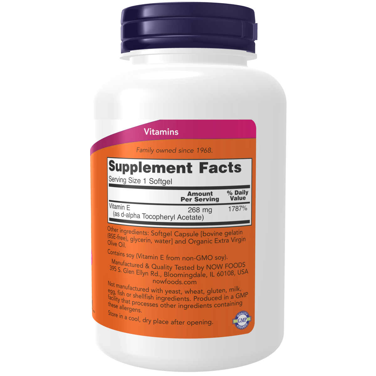 Vitamina E-400 D-Alfa Tocoferil (250 Softgels) / Vitamin E-400 D-Alpha Tocopheryl