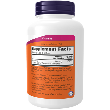 Vitamina E-400 D-Alfa Tocoferil (250 Softgels) / Vitamin E-400 D-Alpha Tocopheryl