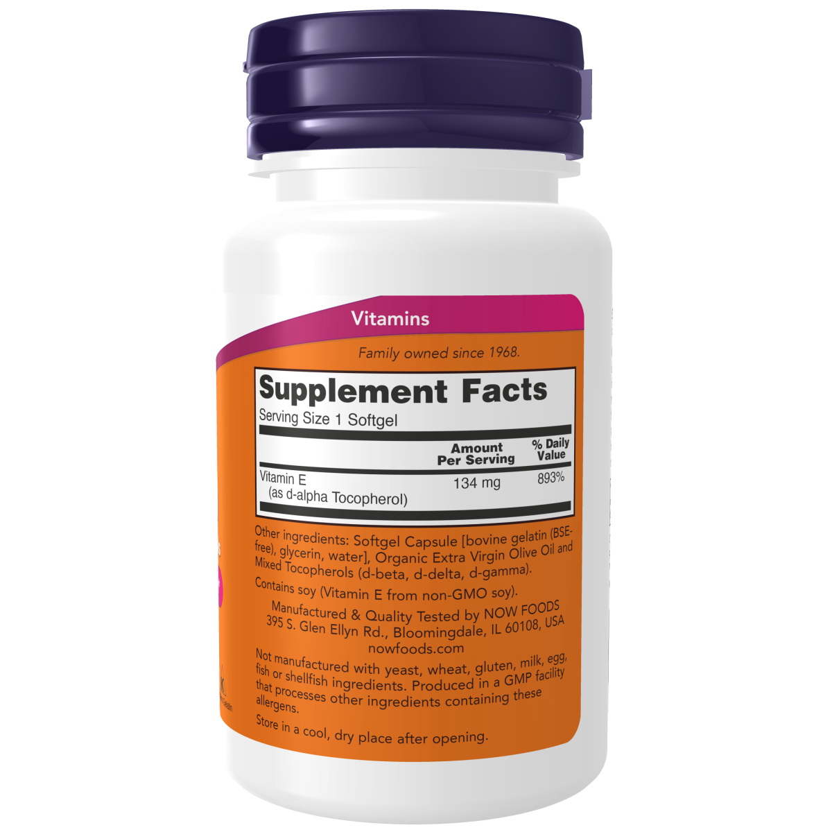 Vitamin E-200 134mg Con Tocoferoles (100 Softgels)