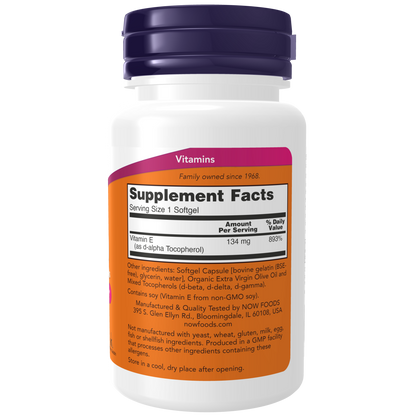Vitamin E-200 134mg Con Tocoferoles (100 Softgels)