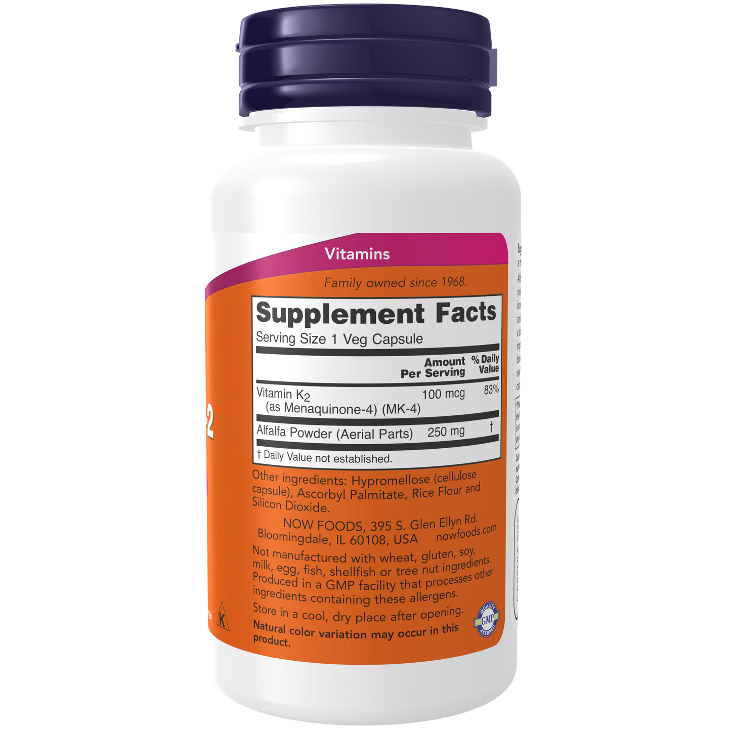 Vitamina K -2 100 mcg (100 Veg Caps) / Vitamin K-2 100 mcg