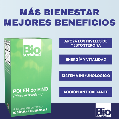 Polen De Pino 1,500 Mg (90 Capsulas), Bio Nutrition