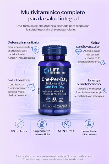 Multivitamínico uno por día (60 tabs) / One-Per-Day Multivitamin (60 tabs)