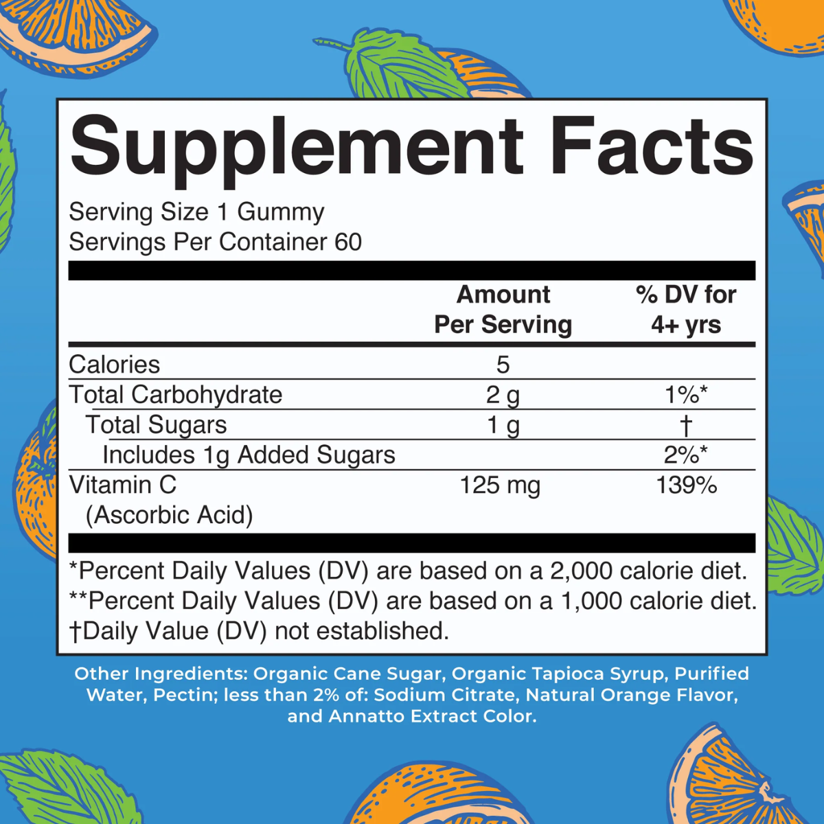 Vitamina C en gomitas (60 gomitas) / Vitamin C Gummies, Cherry Orange & Grape, (60t)