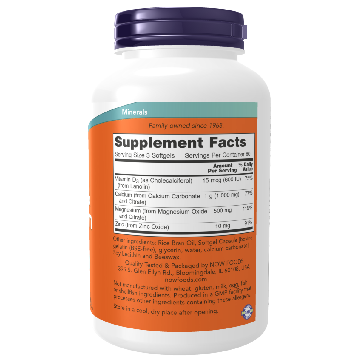 Calcio y Magnesio 1000mg/500mg (240 capsulas blandas) / Calcium & Magnesium Softgels
