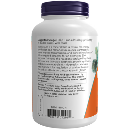 Citrato de Magnesio 400mg  (240 Veg Caps)/ Magnesium Citrate Veg Capsules
