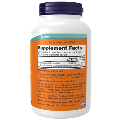 Bisglicinato de magnesio en polvo 8oz (227g) / Magnesium Bisglycinate Powder 8 Oz