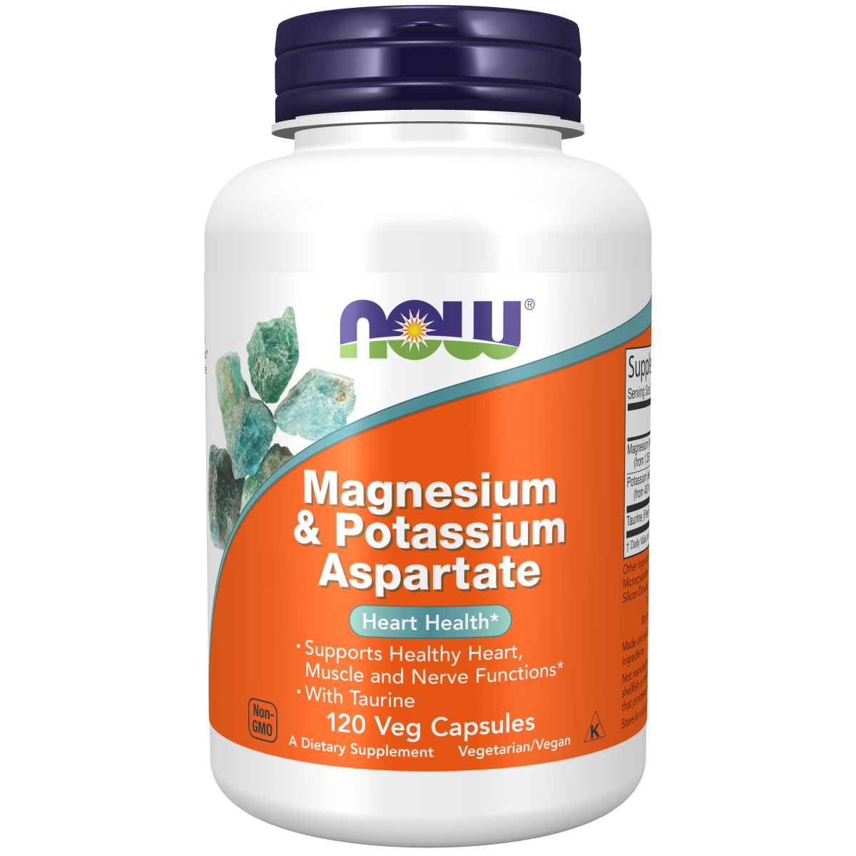Aspartato de magnesio y potasio vcaps / Magnesium & Potassium Aspartate Veg Capsules