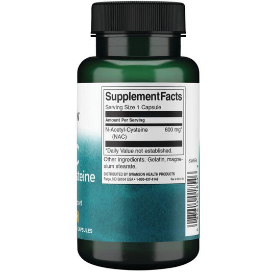 N-acetilcisteína (NAC) 600mg (100 Caps) / N-Acetyl Cysteine  (NAC) 600mg (100 Caps)