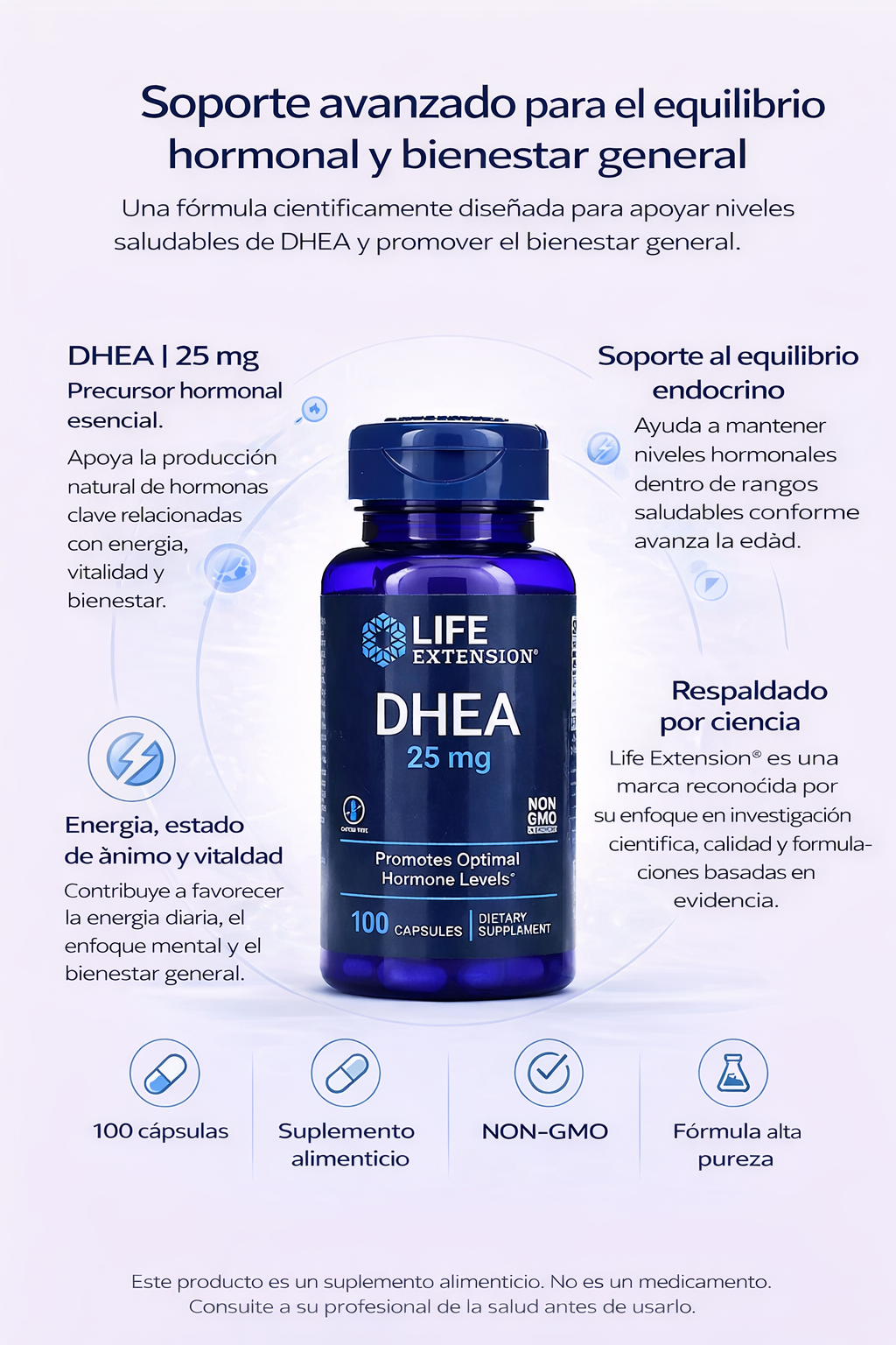 DHEA 25 mg (100 caps)