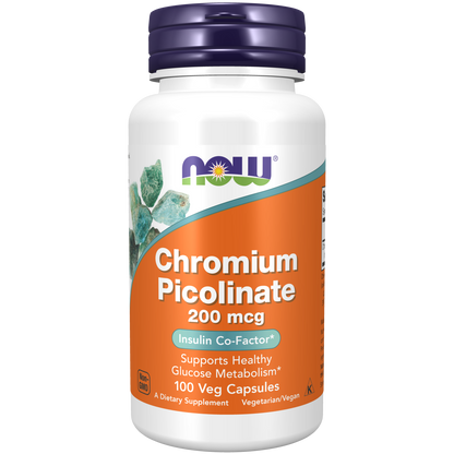 Picolinato de cromo 200 mcg (100 Veg Caps) / Chromium Picolinate 200 mcg
