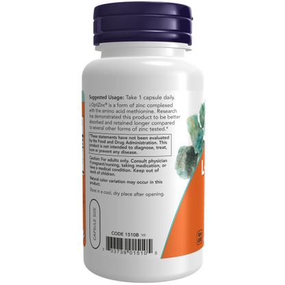 L-OptiZinc® 30 mg (100 Veg Caps) / L-OptiZinc® 30 mg Veg Capsules