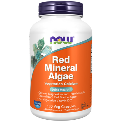 Calcio Vegetariano Algas Minerales Rojas (180 Veg CAPS) /Red Mineral Algae