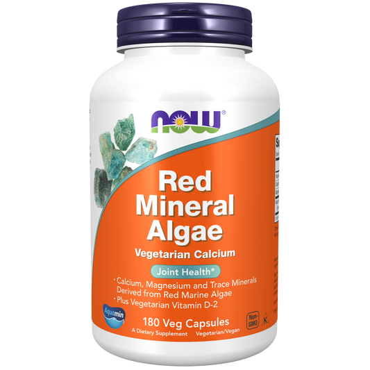 Calcio Vegetariano Algas Minerales Rojas (180 Veg CAPS) /Red Mineral Algae
